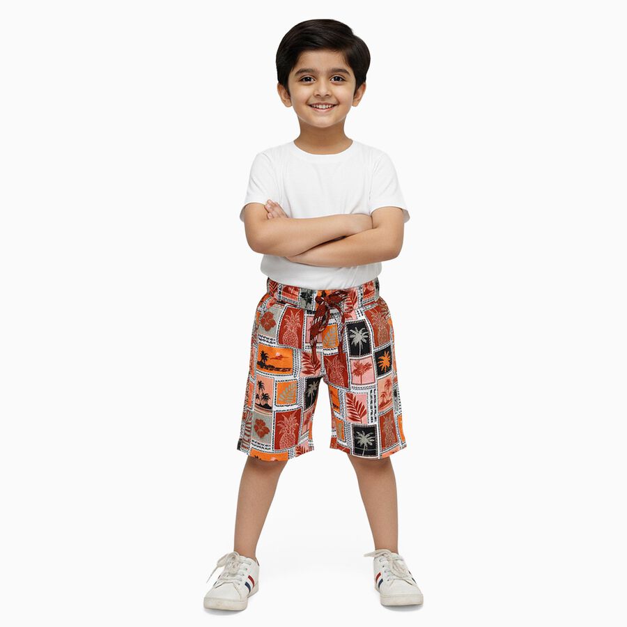 Boys' Bermuda, भूरा, large