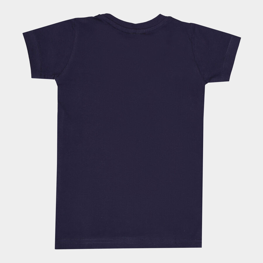 कॉटन स्ट्राइप्स टी-शर्ट, नेवी ब्लू, large image number null