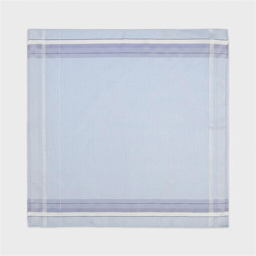 Men's Light Blue Striped Pack of 3 Handkerchief, Light Blue, large