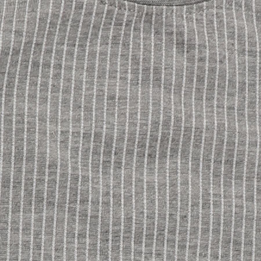 Boys Muted Charcoal Black Round Neck Thermal, मिश्रित मध्यम ग्रे, large image number null