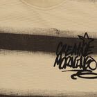 Boys Beige Crew Neck Casual Striped T-Shirt, गहरा पीला, small image number null