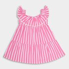 Infant Girl's Cotton Frock, Pink, small image number null