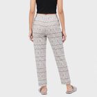 Women's Brown Straight Fit Geometric Printed Lounge Pyjama, Brown, small
