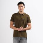 Men's Collared Half Sleeves T-Shirt, Khaki, small image number null