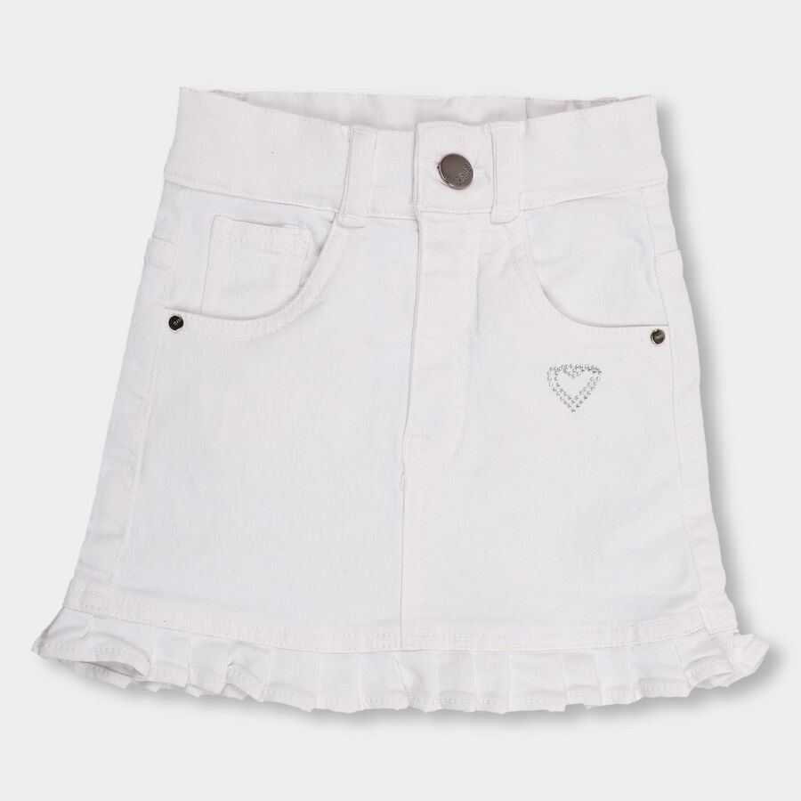 Girls' Skirt, ऑफ व्हाइट, large image number null