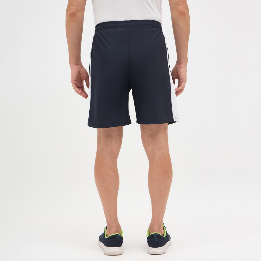 Men's Dark Navy Blue Regular Fit Active Bermuda Shorts, Navy Blue, large image number null