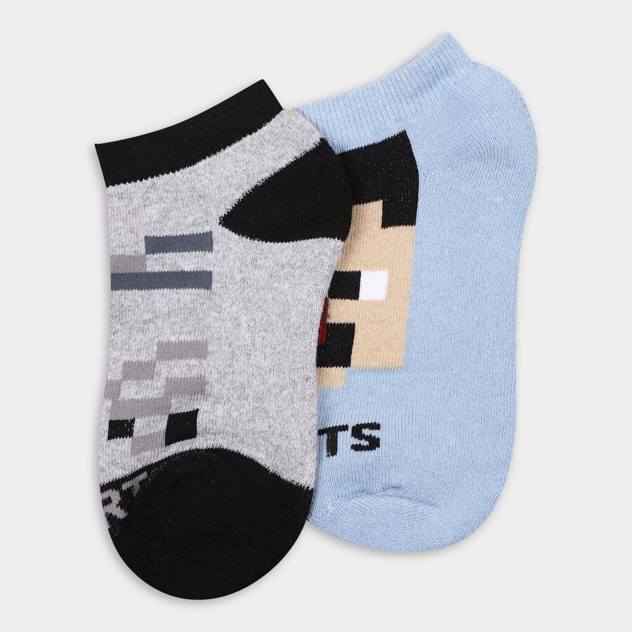 Boys' Socks (Pack of 2), Light Blue, large image number null