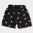 Girls' Black Printed Pull-Up Shorts, Black, small image number null