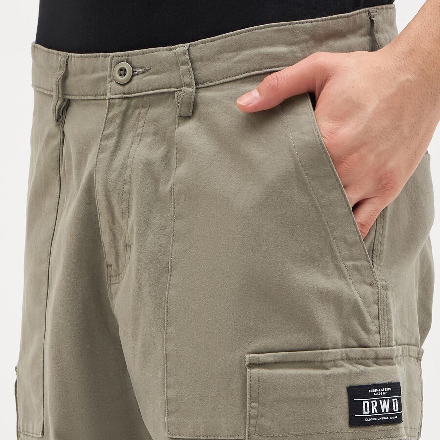 Men's Slim Fit Casual Trousers, Light Green, large image number null