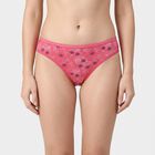 Ladies' Pink Bikini Fit Printed Panty, Pink, small