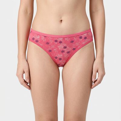 Ladies' Pink Bikini Fit Printed Panty