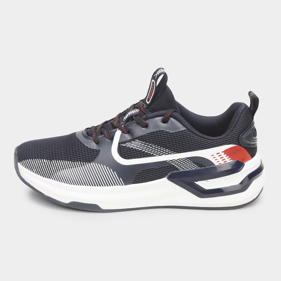 Men's Lace-Up Sports Shoes, नेवी ब्लू, large image number null