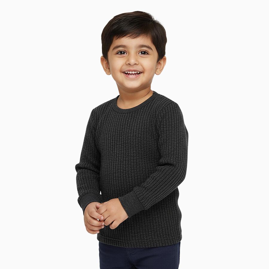 Boys' Thermal Upper, Charcoal, large image number null