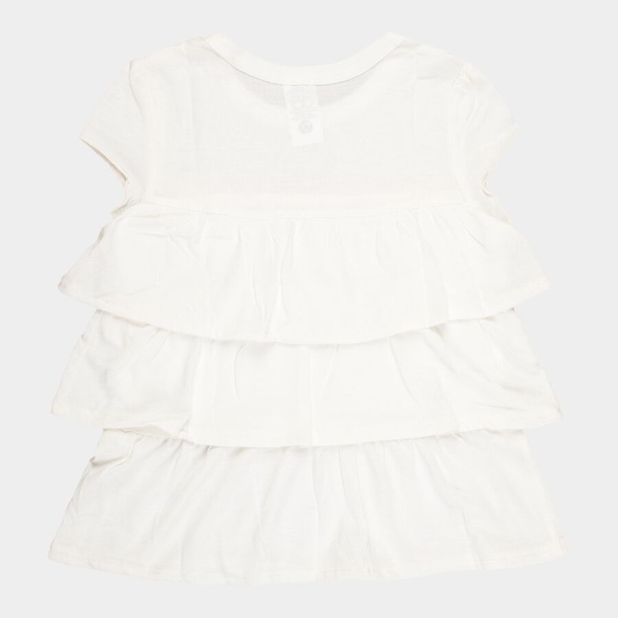 Girls Solid T-Shirt, Off White, large image number null