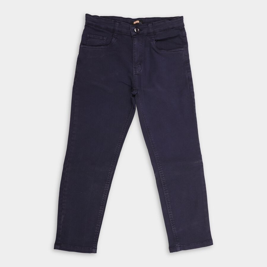 Boy's Trousers, Navy Blue, large image number null