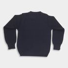 Boys Deep Midnight Navy Blue Crew Neck Graphic Pullover, नेवी ब्लू, small image number null