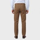 Men's Khaki Flat-Front Chino Trousers, खाकी, small