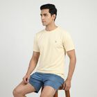 Men's Grey Athleisure T-Shirt, एक्रू मिश्रित, small