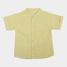 Infants Yellow Cotton Casual Shirt, Yellow, small