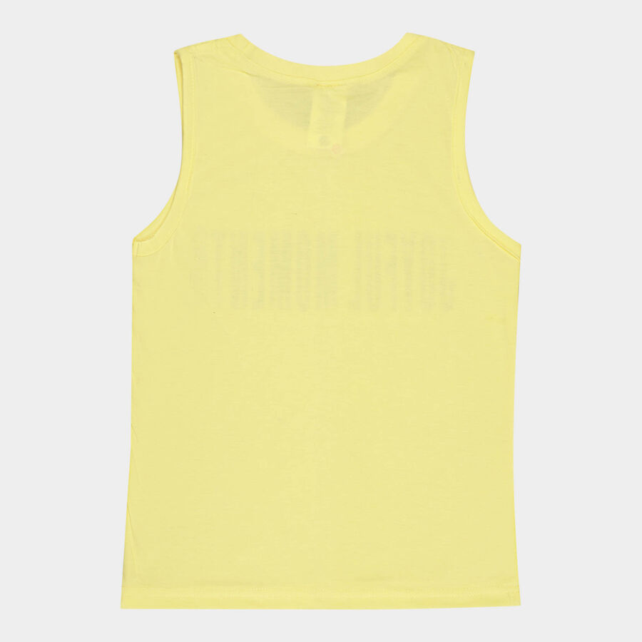 Boys Round Neck T-Shirt, Yellow, large image number null