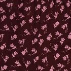 Girls' Wine Floral Elastic Waist Shorts, Wine, small