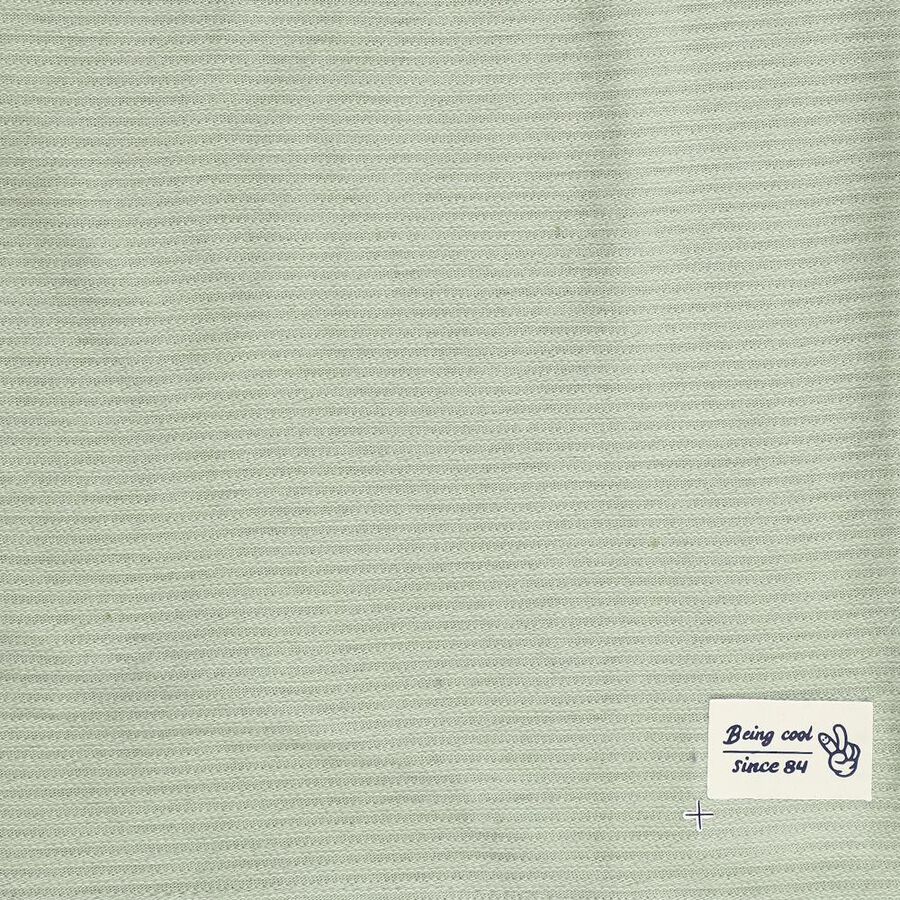 Boys Light Sage Green Crew Neck Casual T-Shirt, हल्का हरा, large image number null