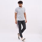 Men's Muted Green Black Slim Fit Jogger Trousers, Dark Green, small image number null