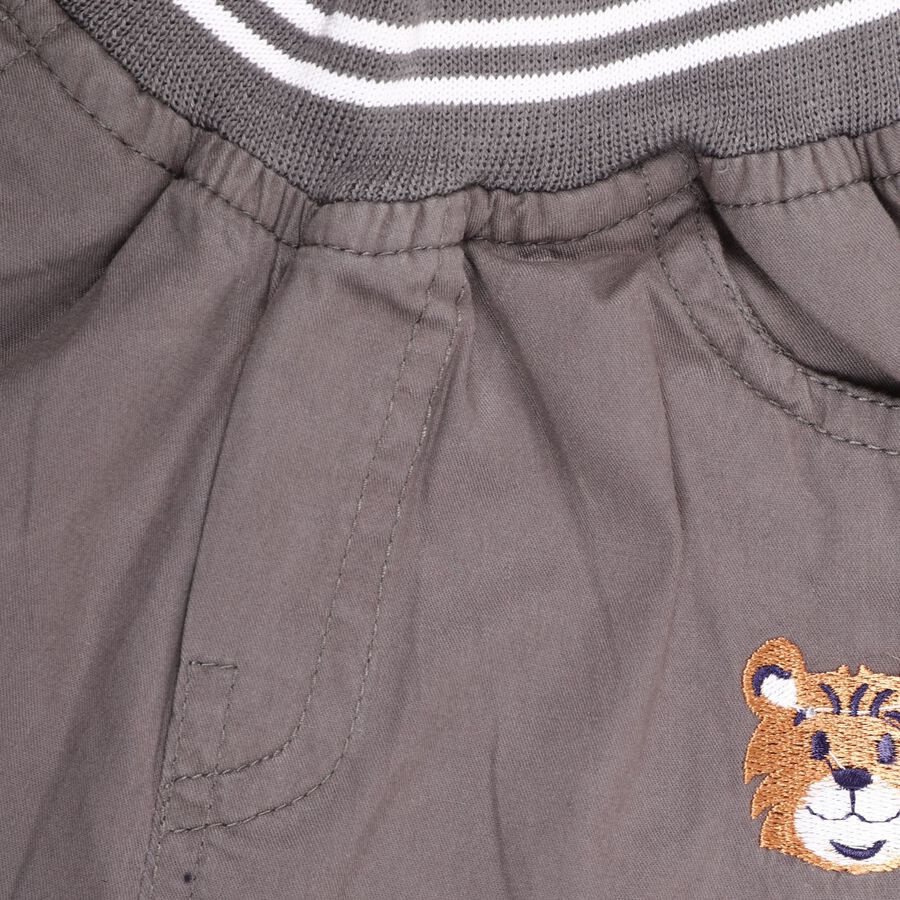 Infants' 100% Cotton Cotton Trousers, गहरा ग्रे, large image number null