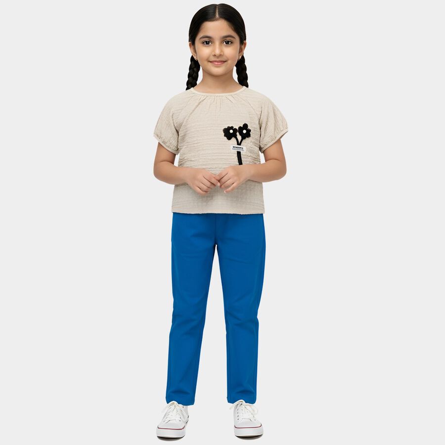 Girls' T-Shirt, गहरा पीला, large