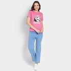 Ladies' Round Neck T-Shirt, गुलाबी, small image number null