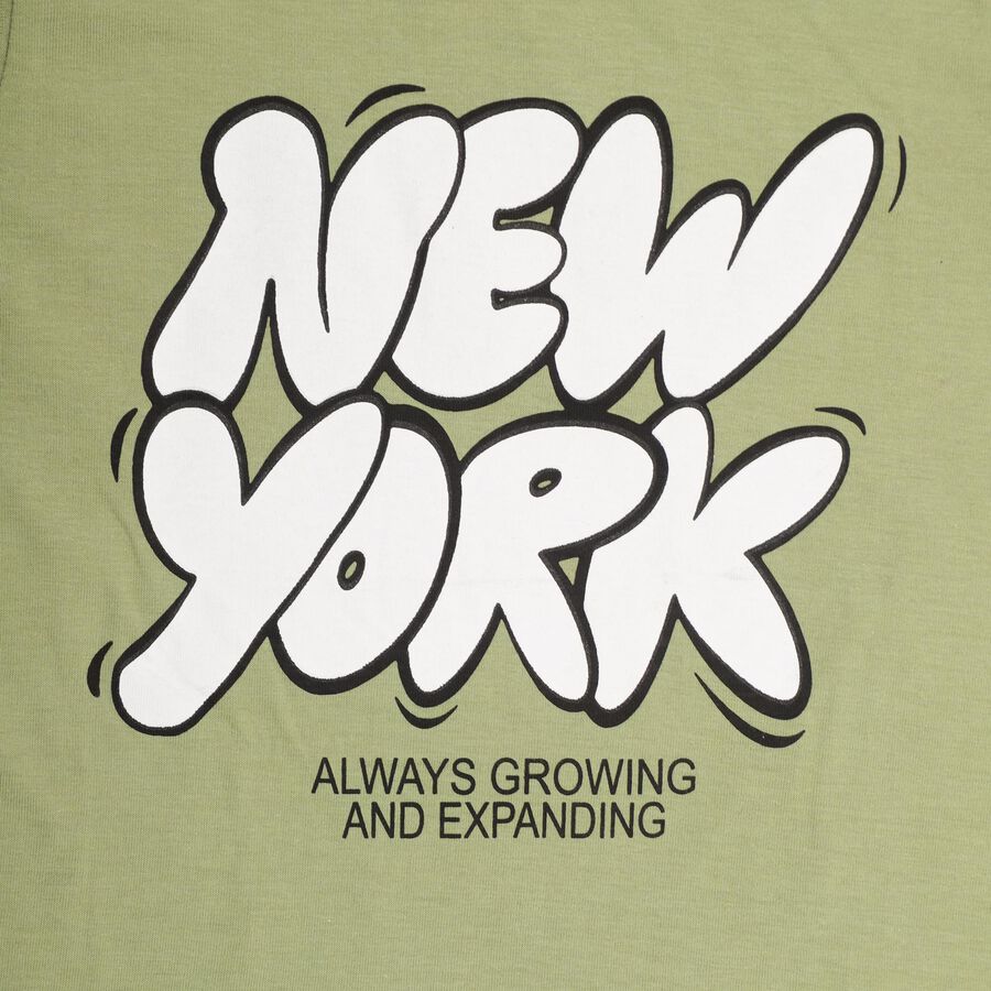 Boys' Half Sleeves T-Shirt , ओलिव, large image number null