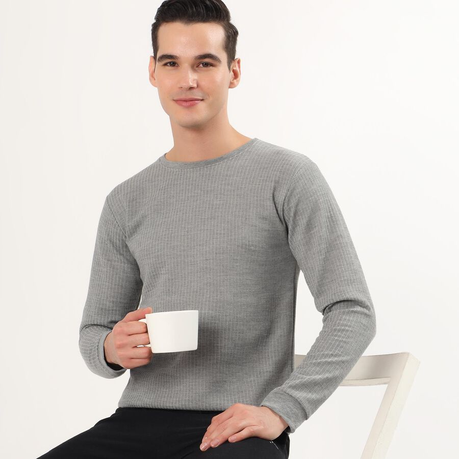 Men's Thermal Upper, Melange Mid Grey, large image number null