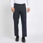 Men's Slim Fit Formal Trousers , Navy Blue, small