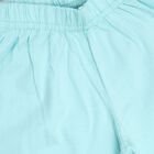 Girls' 100% Cotton Capri Set, एक्वा, small image number null