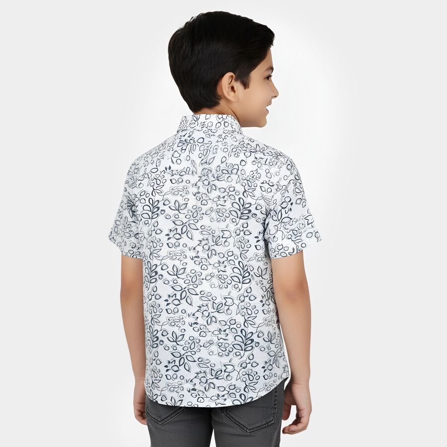 Boys Light Blue Cotton Classic Casual Shirt, हल्का नीला, large