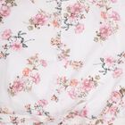 Girls' Soft White Puff Sleeve Floral Dress, White, small image number null