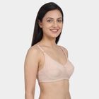 Women's Khaki Cotton V-Neck Classic Bra, Khaki, small