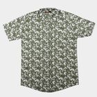 Boys Olive Green Cotton Short Sleeves Collar Regular Fit Shirt, Olive, small