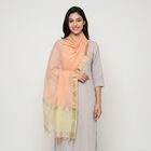 Women's Peach Solid Dupatta, पीच, small