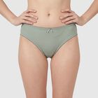 Women's Sage Green Regular Fit Ribbed Brief Panty, हल्का हरा, small