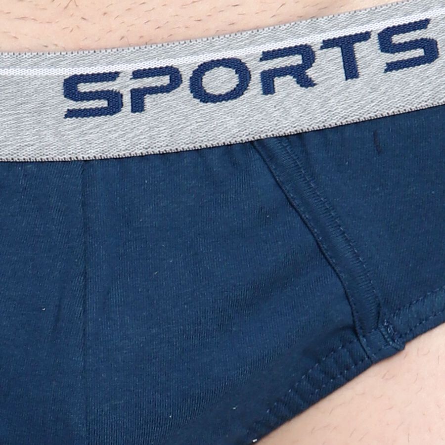 Cottton Solid Brief, Teal Blue, large