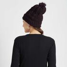 Solid Pom Pom Winter Cap, Brown, small image number null