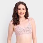 Ladies' 100% Cotton Non-Padded Bra, पीच, small image number null