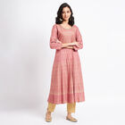 Solid 3/4th Sleeves Empire Line Kurta, Purple, small image number null