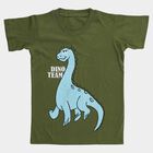 Boys' Half Sleeves T-Shirt, Olive, small