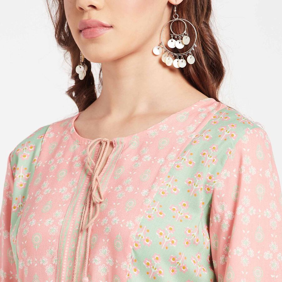 All Over Print Kurti, गुलाबी, large image number null