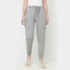 Solid Regular Joggers, Melange Light Grey, small image number null
