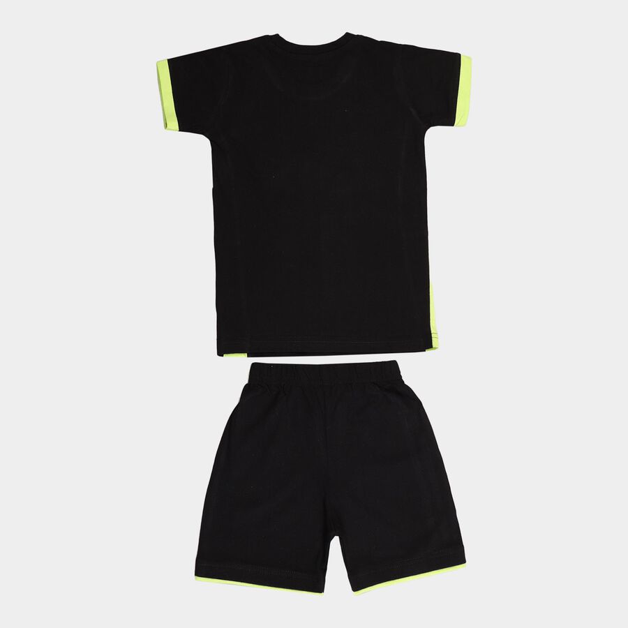 Boys Cotton Baba Suit, Black, large image number null