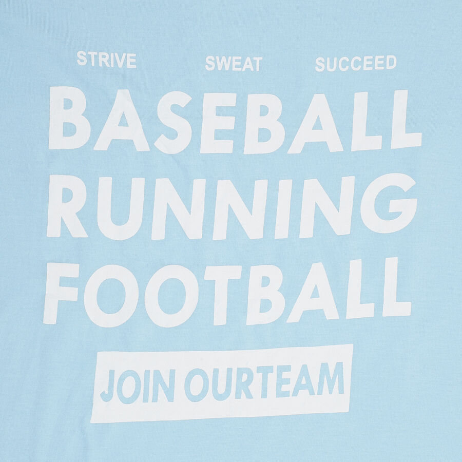 Boys' Half Sleeves T-Shirt, हल्का नीला, large image number null