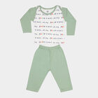 Infants Cotton Printed Baba Suit, Olive, small image number null